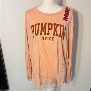 NWT Women’s Pumpkin Spice Long Sleeve Top